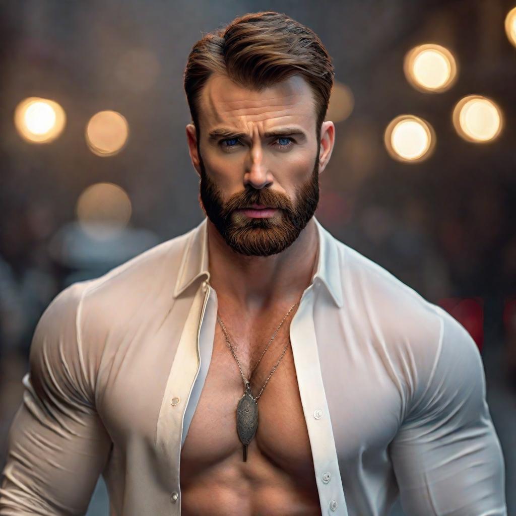  Chris evans desnudo hyperrealistic, full body, detailed clothing, highly detailed, cinematic lighting, stunningly beautiful, intricate, sharp focus, f/1. 8, 85mm, (centered image composition), (professionally color graded), ((bright soft diffused light)), volumetric fog, trending on instagram, trending on tumblr, HDR 4K, 8K