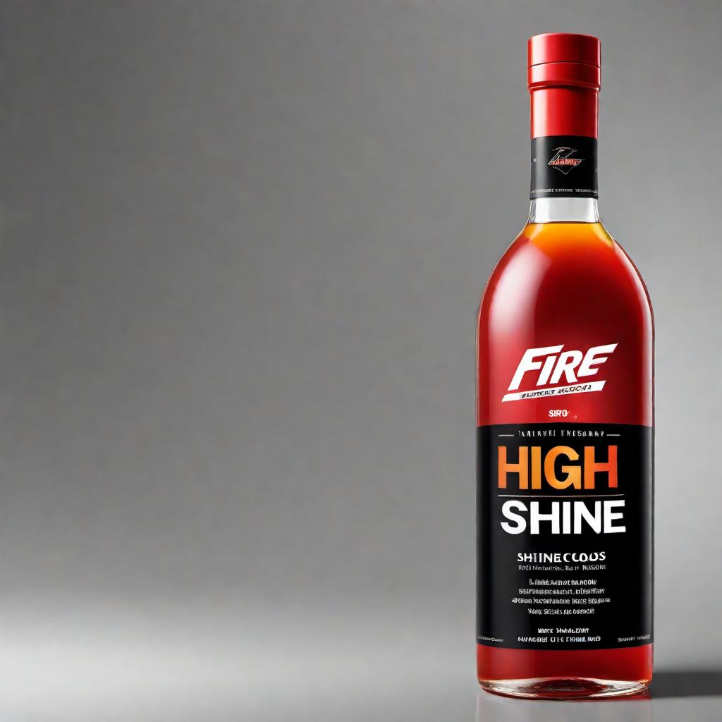  A logo and bottle label design for 'High Gloss Tire Shine' product by Fire Shine Waxman of Tri-State. The logo should feature elements that signify high gloss and shine, such as reflections, gleam effects, or shining tires. Use a color scheme with metallic silver and glossy black as primary colors, with bright accents like red or orange. The design should be modern and sleek, with clear and eye-catching elements to stand out on shelves. hyperrealistic, full body, detailed clothing, highly detailed, cinematic lighting, stunningly beautiful, intricate, sharp focus, f/1. 8, 85mm, (centered image composition), (professionally color graded), ((bright soft diffused light)), volumetric fog, trending on instagram, trending on tumblr, HDR 4K, 8K