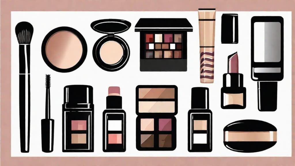  minimalistic icon of Makeup Mastery: Artistry in Action, flat style, on a white background