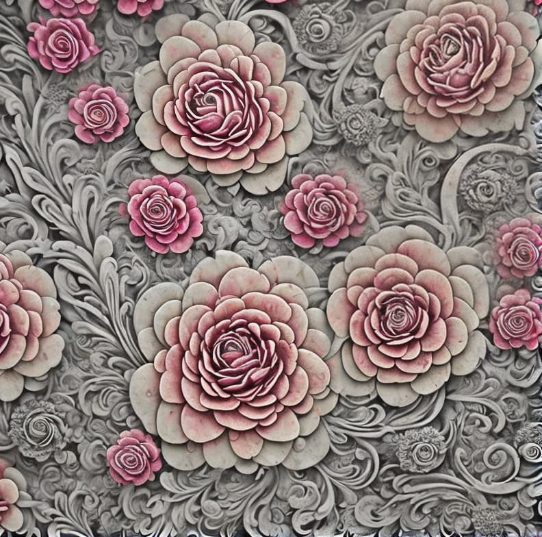  a close up of a wall with a bunch of flowers on it, carved marble texture silk cloth, intricate artwork, very intricate art, detailed and intricate image, intricate art, flowers with intricate detail,