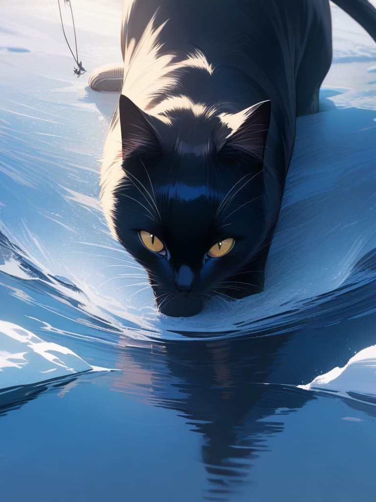  (small fish fishing:1.7、black cat that catches small fish、black cat fishing with a tail)、((icon、logotype design:1.4、symbol design))、black cat & small fish、(((on the frozen lake)))、best quality:1.4、masterpiece:1.4、ultra detailed texture、RAW photorealistic、absurd resolution、8K illustration、no background、💩、💩、💩、💩、💩、, masterpiece, best quality,8k,ultra detailed,high resolution,an extremely delicate and beautiful,hyper detail