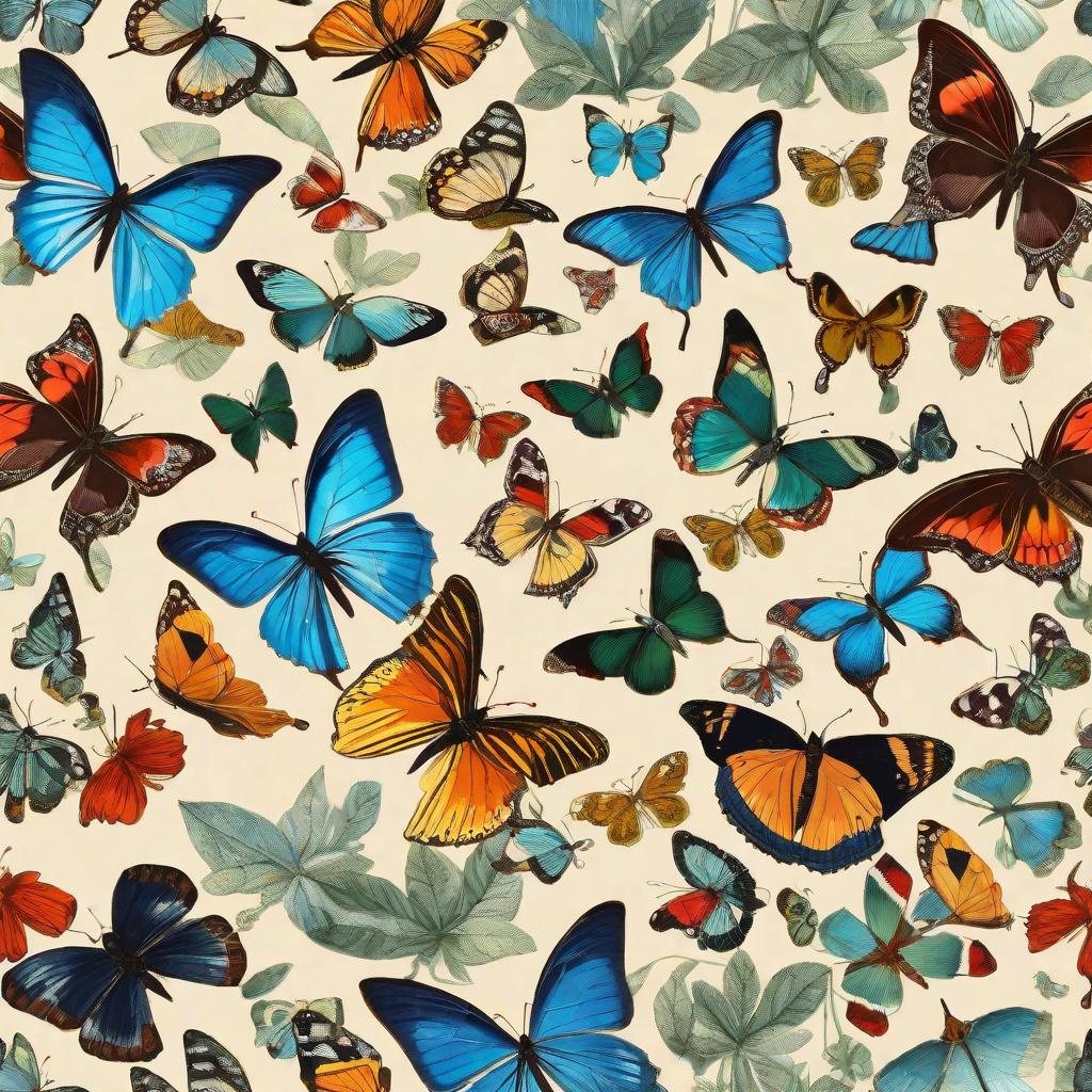  masterpiece, best quality,A group of butterflies dancing