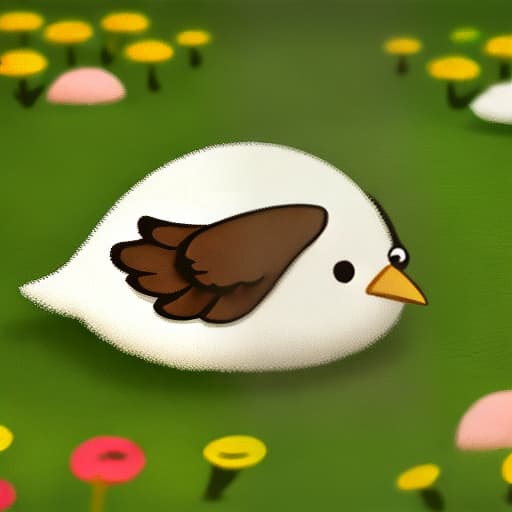  laying hen, ask cartoon cute, HD picture,