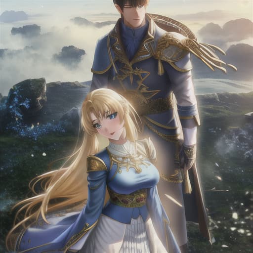  anime young couple hyperrealistic, full body, detailed clothing, highly detailed, cinematic lighting, stunningly beautiful, intricate, sharp focus, f/1. 8, 85mm, (centered image composition), (professionally color graded), ((bright soft diffused light)), volumetric fog, trending on instagram, trending on tumblr, HDR 4K, 8K