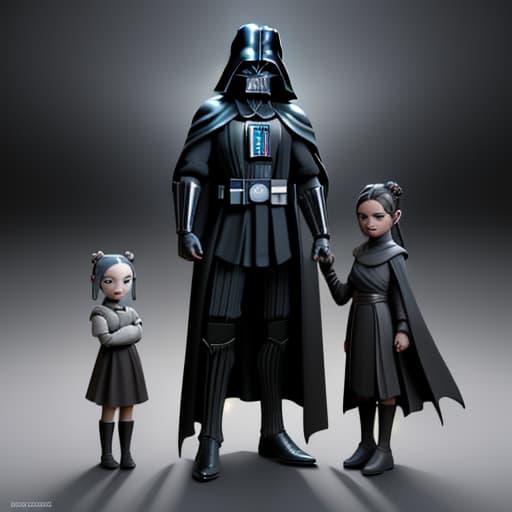  Dark Vader and two Padawans daughters