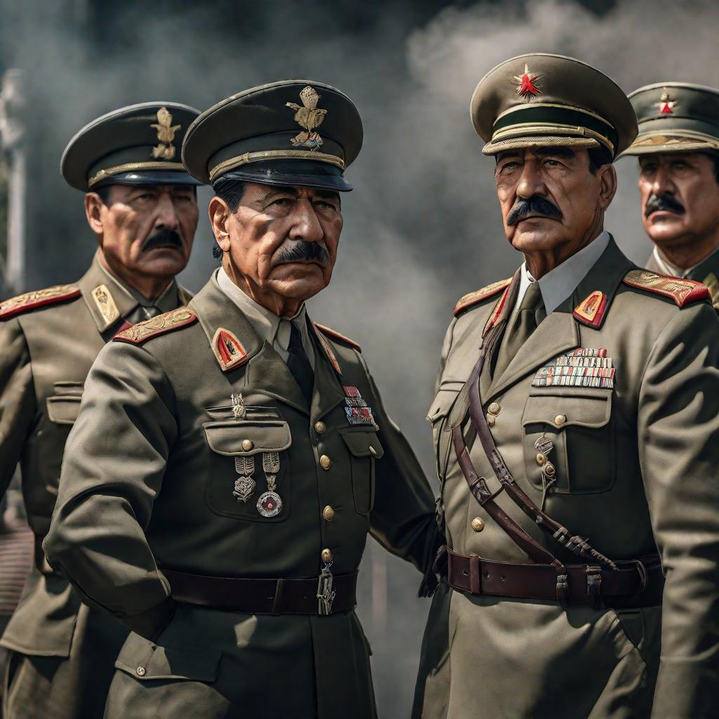  Daniel Ortega Saavedra fusiónado con Hitler hyperrealistic, full body, detailed clothing, highly detailed, cinematic lighting, stunningly beautiful, intricate, sharp focus, f/1. 8, 85mm, (centered image composition), (professionally color graded), ((bright soft diffused light)), volumetric fog, trending on instagram, trending on tumblr, HDR 4K, 8K