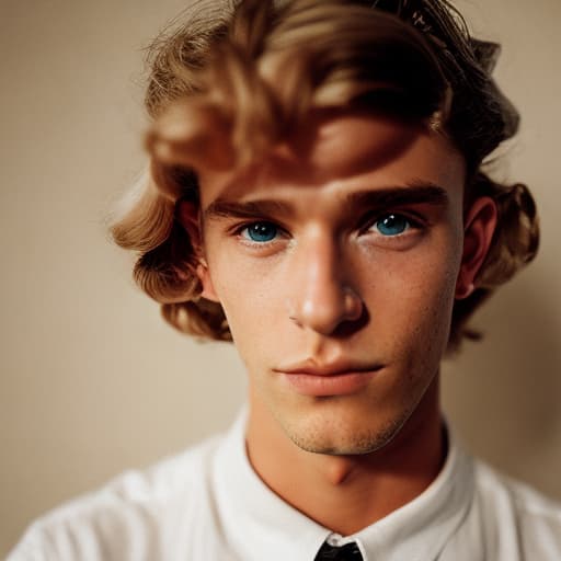 portrait+ style czech homosexual queer twink blonde very cute dude face