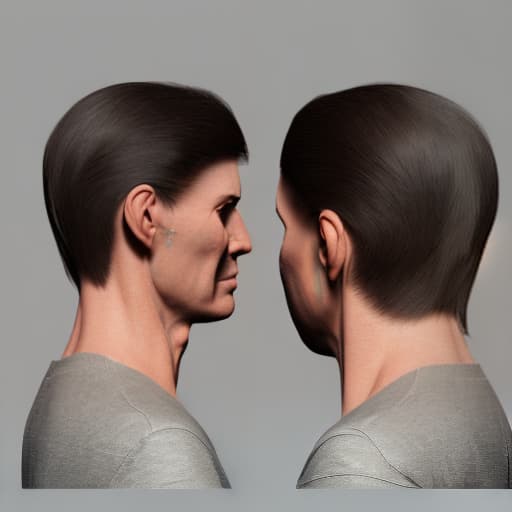 redshift style human head and neck in profile