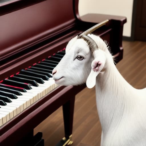 Platinum goat playing piano