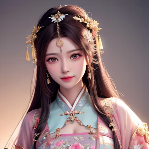  best quality, masterpiece, highres, 1girl,blush,(seductive smile:0.8),star shaped pupils,china hanfu,hair ornament,necklace, jewelry,Beautiful face,upon body, tyndall effect,photorealistic, dark studio, rim lighting, two tone lighting,(high detailed skin:1.2), 8k uhd, dslr, soft lighting, high quality, volumetric lighting, candid, Photograph, high resolution, 4k, 8k, Bokeh hyperrealistic, full body, detailed clothing, highly detailed, cinematic lighting, stunningly beautiful, intricate, sharp focus, f/1. 8, 85mm, (centered image composition), (professionally color graded), ((bright soft diffused light)), volumetric fog, trending on instagram, trending on tumblr, HDR 4K, 8K