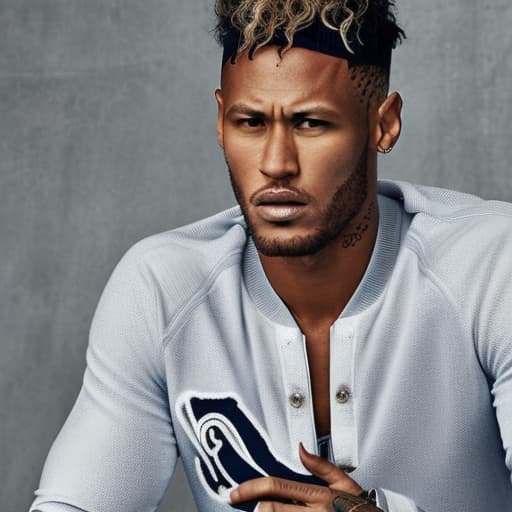 portrait+ style neymar hyperrealistic, full body, detailed clothing, highly detailed, cinematic lighting, stunningly beautiful, intricate, sharp focus, f/1. 8, 85mm, (centered image composition), (professionally color graded), ((bright soft diffused light)), volumetric fog, trending on instagram, trending on tumblr, HDR 4K, 8K