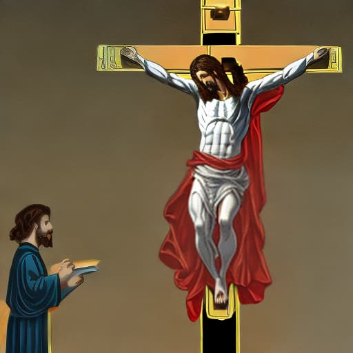 trnlgcy Christ on the cross with thorns and armee