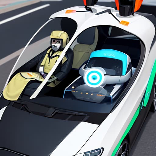  Please generate an icon for a driverless vehicle ，