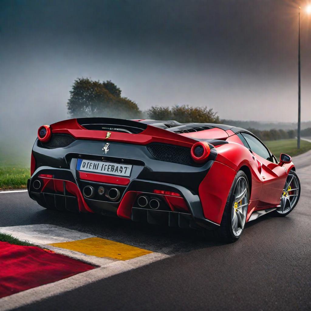  Roaring Ferrari engine in the distance, dramatic, cinematic hyperrealistic, full body, detailed clothing, highly detailed, cinematic lighting, stunningly beautiful, intricate, sharp focus, f/1. 8, 85mm, (centered image composition), (professionally color graded), ((bright soft diffused light)), volumetric fog, trending on instagram, trending on tumblr, HDR 4K, 8K