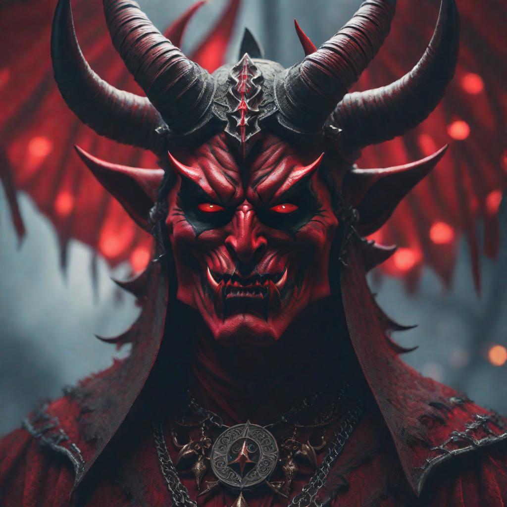  ultra realism pagan satanic devil, cute, hyper detail, full HD hyperrealistic, full body, detailed clothing, highly detailed, cinematic lighting, stunningly beautiful, intricate, sharp focus, f/1. 8, 85mm, (centered image composition), (professionally color graded), ((bright soft diffused light)), volumetric fog, trending on instagram, trending on tumblr, HDR 4K, 8K