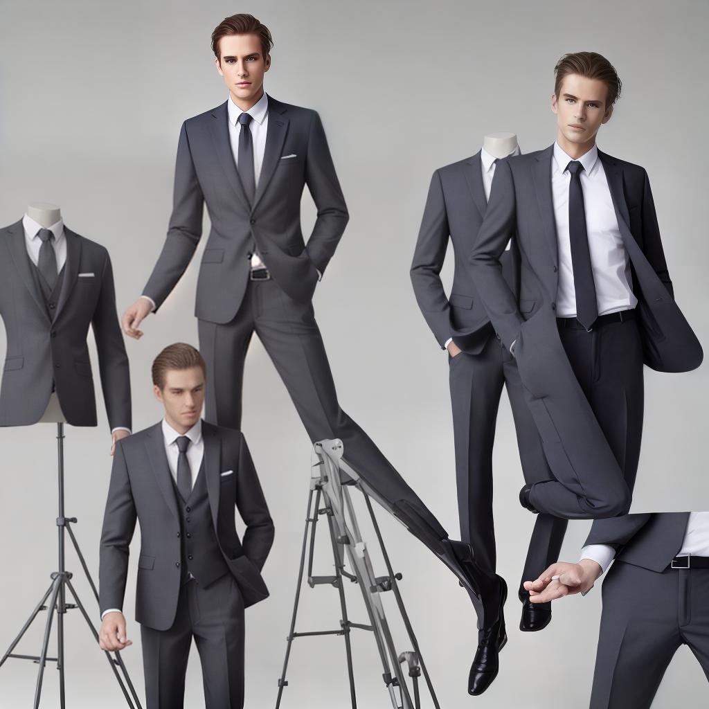  Create me a model wearing a professional suit