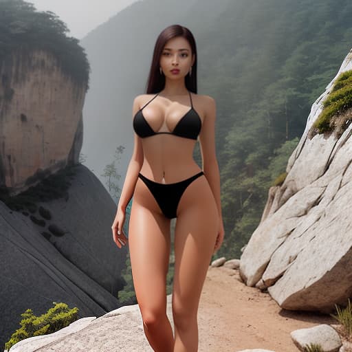  sexy woman Indonesia age 27 in mountain hyperrealistic, full body, detailed clothing, highly detailed, cinematic lighting, stunningly beautiful, intricate, sharp focus, f/1. 8, 85mm, (centered image composition), (professionally color graded), ((bright soft diffused light)), volumetric fog, trending on instagram, trending on tumblr, HDR 4K, 8K