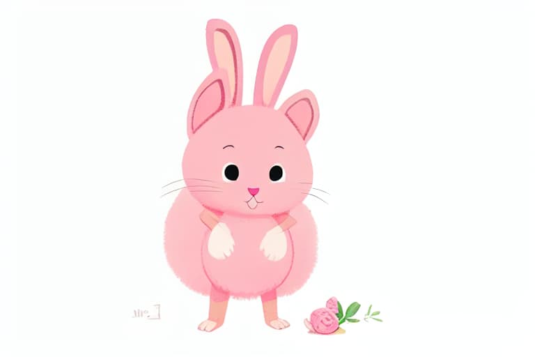  Pink rabbit, whole body