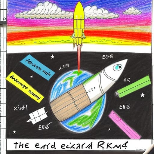  A simple like 3rd grade drawing what would have to earth if a rocket hit a gamma ray and destroyed earth