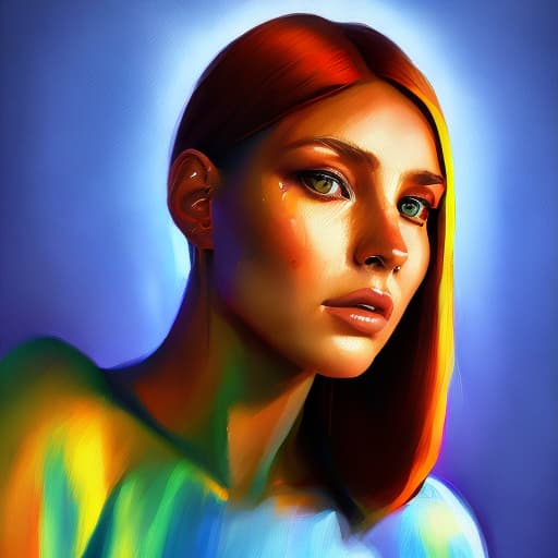 portrait+ style abstractoilpainting