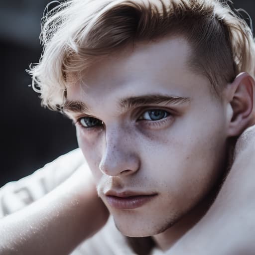 portrait+ style czech homosexual queer twink blonde very cute dude face