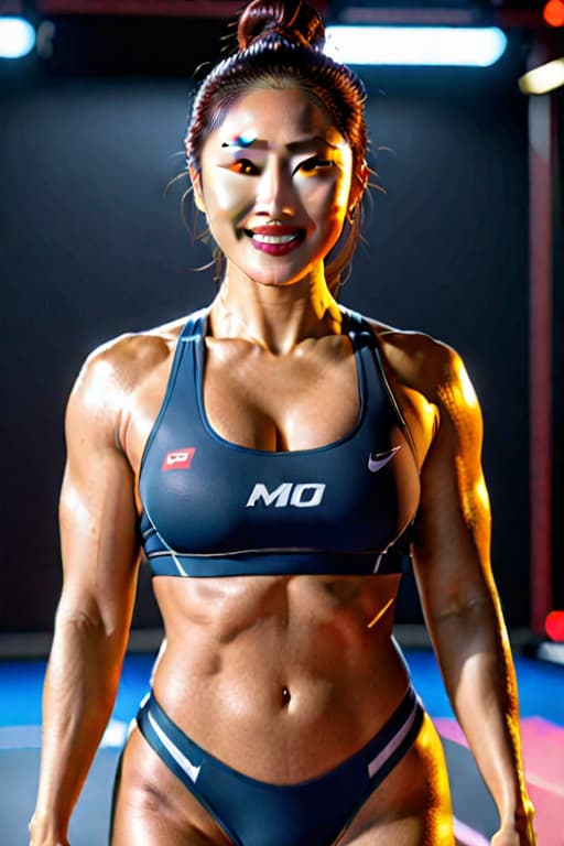  masterpiece 8k, best quality,photo realistic,professional lighting,physically-based rendering,warm smile,athlete body,(full body:1.0),Japanese actress,(Mio Imada:1.6) hyperrealistic, full body, detailed clothing, highly detailed, cinematic lighting, stunningly beautiful, intricate, sharp focus, f/1. 8, 85mm, (centered image composition), (professionally color graded), ((bright soft diffused light)), volumetric fog, trending on instagram, trending on tumblr, HDR 4K, 8K