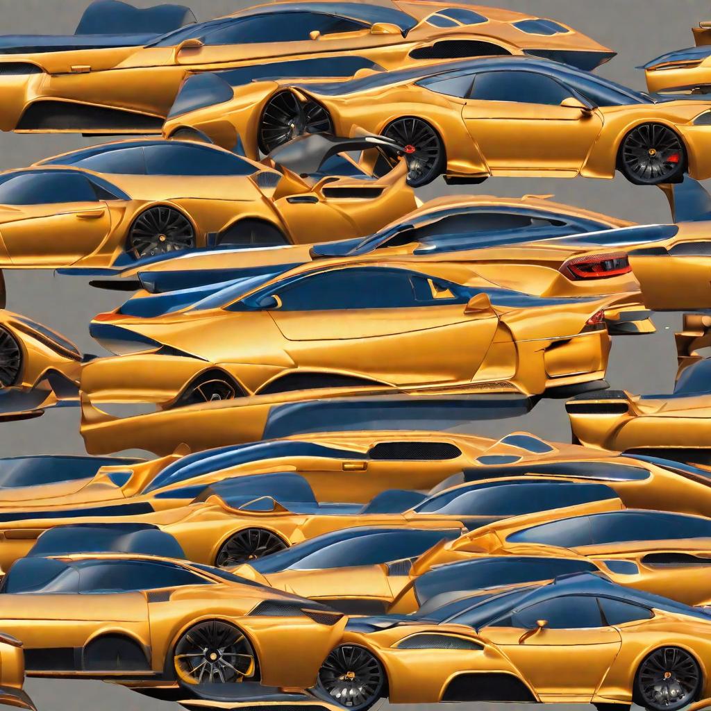  On a golden afternoon, a blue sports car outperformed all the others.