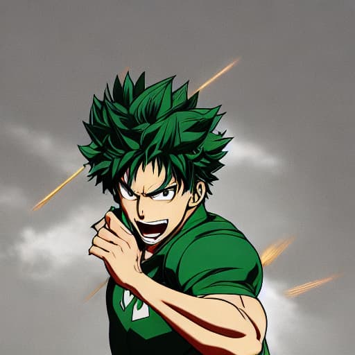  izuku midoriya hyperrealistic, full body, detailed clothing, highly detailed, cinematic lighting, stunningly beautiful, intricate, sharp focus, f/1. 8, 85mm, (centered image composition), (professionally color graded), ((bright soft diffused light)), volumetric fog, trending on instagram, trending on tumblr, HDR 4K, 8K