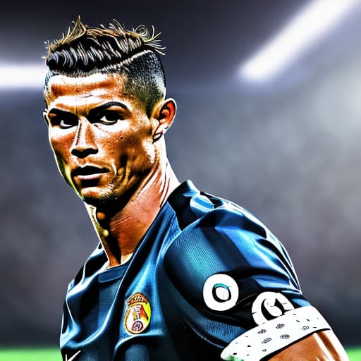 portrait+ style Highly detailed cristiano ronaldo doing celebration