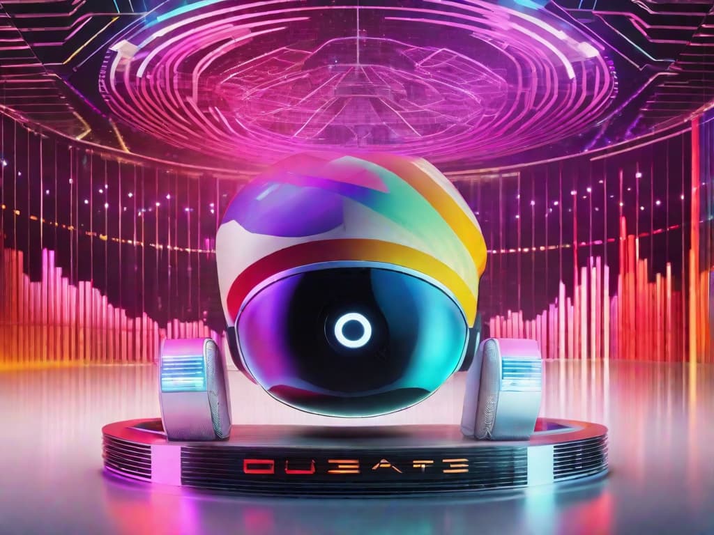  An abstract image of a futuristic interface with colorful data visualizations and AI algorithms, symbolizing the advanced technology behind YouTube's new 'Jump Ahead' feature. The image showcases the seamless integration of AI and user experience, inviting viewers to explore the platform's innovative capabilities. digital art, ilustration, no flares, clean hyperrealistic, full body, detailed clothing, highly detailed, cinematic lighting, stunningly beautiful, intricate, sharp focus, f/1. 8, 85mm, (centered image composition), (professionally color graded), ((bright soft diffused light)), volumetric fog, trending on instagram, trending on tumblr, HDR 4K, 8K