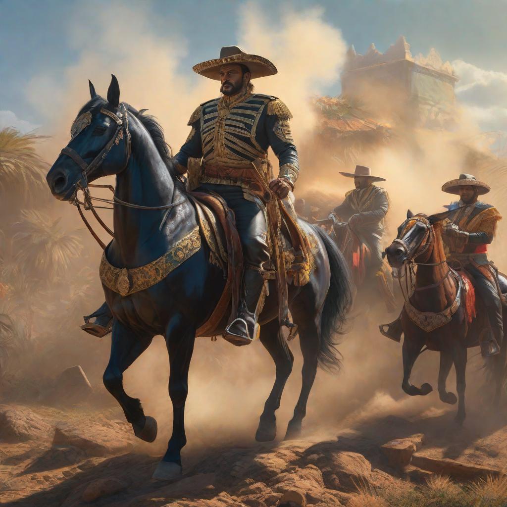  Mexico in the middle of war with single states , realistic, portrait, art by donato giancola and greg rutkowski, realistic face, digital art, trending on artstation hyperrealistic, full body, detailed clothing, highly detailed, cinematic lighting, stunningly beautiful, intricate, sharp focus, f/1. 8, 85mm, (centered image composition), (professionally color graded), ((bright soft diffused light)), volumetric fog, trending on instagram, trending on tumblr, HDR 4K, 8K