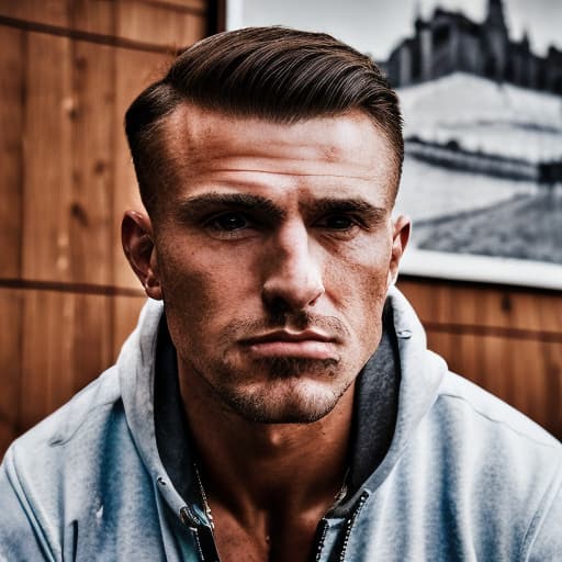 portrait+ style russian ifbb queer very cute brunette dilf dude face