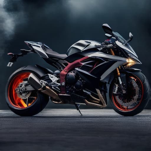  monster motorcycle hyperrealistic, full body, detailed clothing, highly detailed, cinematic lighting, stunningly beautiful, intricate, sharp focus, f/1. 8, 85mm, (centered image composition), (professionally color graded), ((bright soft diffused light)), volumetric fog, trending on instagram, trending on tumblr, HDR 4K, 8K