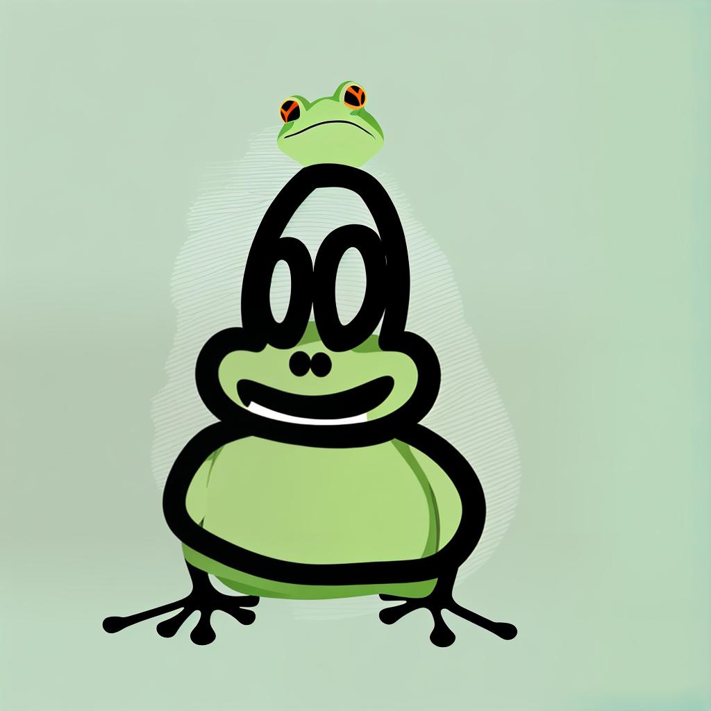  a cartoon character of a frog, best quality, masterpiece