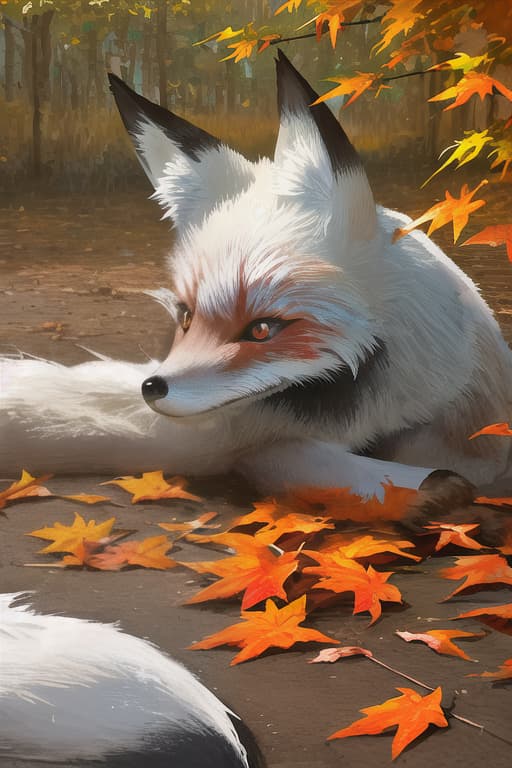  {{{animal photo}}},{{{a fox}}},The background is autumn leaves.{{realistic }},{{photorealistic}},{{{beautiful}}} ,distinct,best aesthetic ・ultra detailed ,extremely detailed,beautiful ,detailed glow,ultra high res,very high res ,high quality –ar3:2 –niji