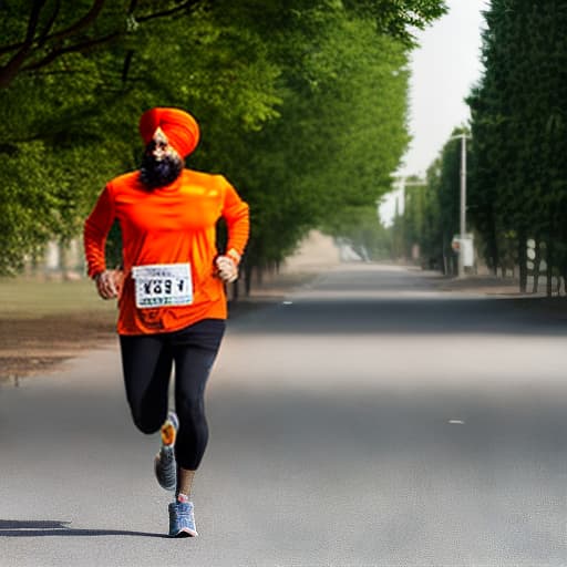 lnkdn photography Turban sikh guy jogging