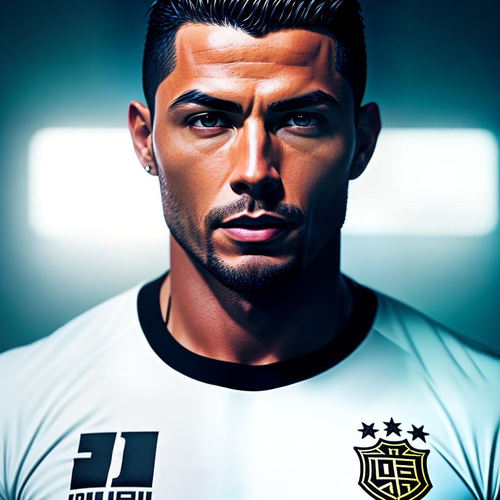  How old is Ronaldo? hyperrealistic, full body, detailed clothing, highly detailed, cinematic lighting, stunningly beautiful, intricate, sharp focus, f/1. 8, 85mm, (centered image composition), (professionally color graded), ((bright soft diffused light)), volumetric fog, trending on instagram, trending on tumblr, HDR 4K, 8K
