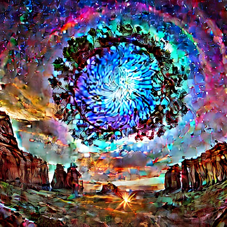 dublex style fisheye lens A shimmering DNA spiraling fractal tree of life inside a megalithic terrarium showcasing a vibrant cascade of crystalline iridescence crystallized with holographic hieroglyphics illuminating futuristic tetrahedral pyramidaltemplescape complexity.