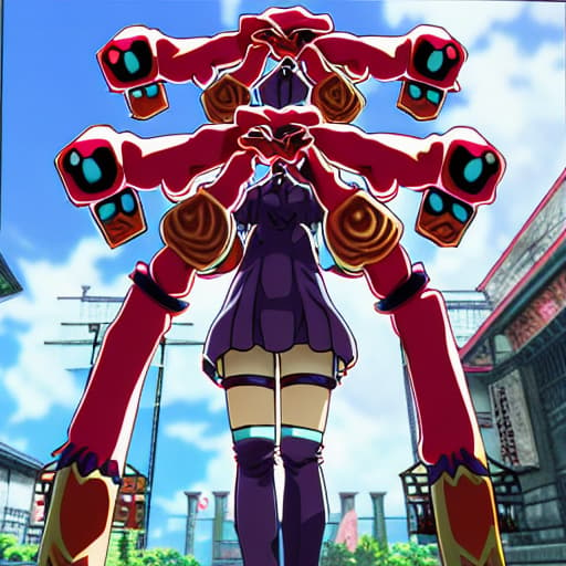  Anime Character with four arms malevolent shrine