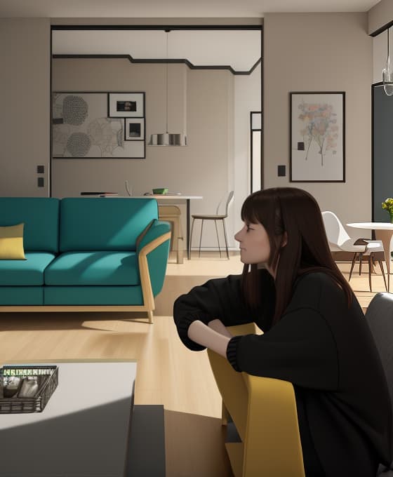  masterpiece, best quality, Best Quality, Masterpiece, 8k resolution,high resolution concept art of an apartment living room with floor to ceiling windows and modern furniture