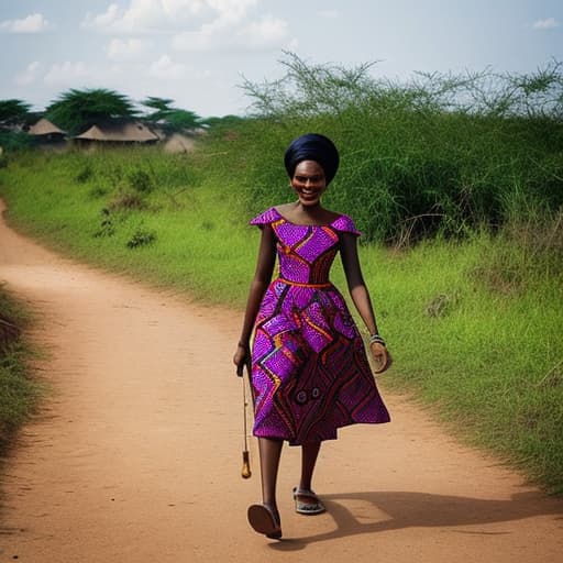  a beautiful African lady walking with her boyfriend