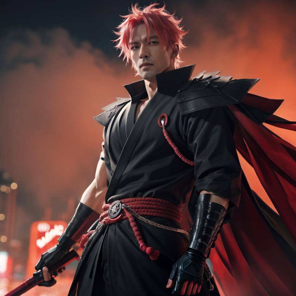  Ryomen sukuna, jujutsu kaisen, red, neon, evil hyperrealistic, full body, detailed clothing, highly detailed, cinematic lighting, stunningly beautiful, intricate, sharp focus, f/1. 8, 85mm, (centered image composition), (professionally color graded), ((bright soft diffused light)), volumetric fog, trending on instagram, trending on tumblr, HDR 4K, 8K