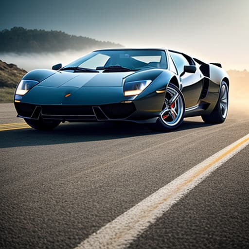  Lamborghini miura hyperrealistic, full body, detailed clothing, highly detailed, cinematic lighting, stunningly beautiful, intricate, sharp focus, f/1. 8, 85mm, (centered image composition), (professionally color graded), ((bright soft diffused light)), volumetric fog, trending on instagram, trending on tumblr, HDR 4K, 8K