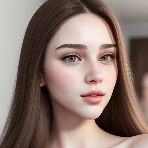  Pretty, gorgeous, white female influencer, young adult, long dark brown natural hair, plump, big natural lips, oval face, sharp jawline, charming and inviting appearance, cute nose, sweet, caring, kind personality, human, life like, hyper realistic, 8K, ultra HD