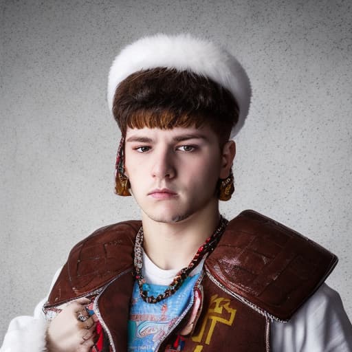 portrait+ style russian queer wrestler very cute dude face