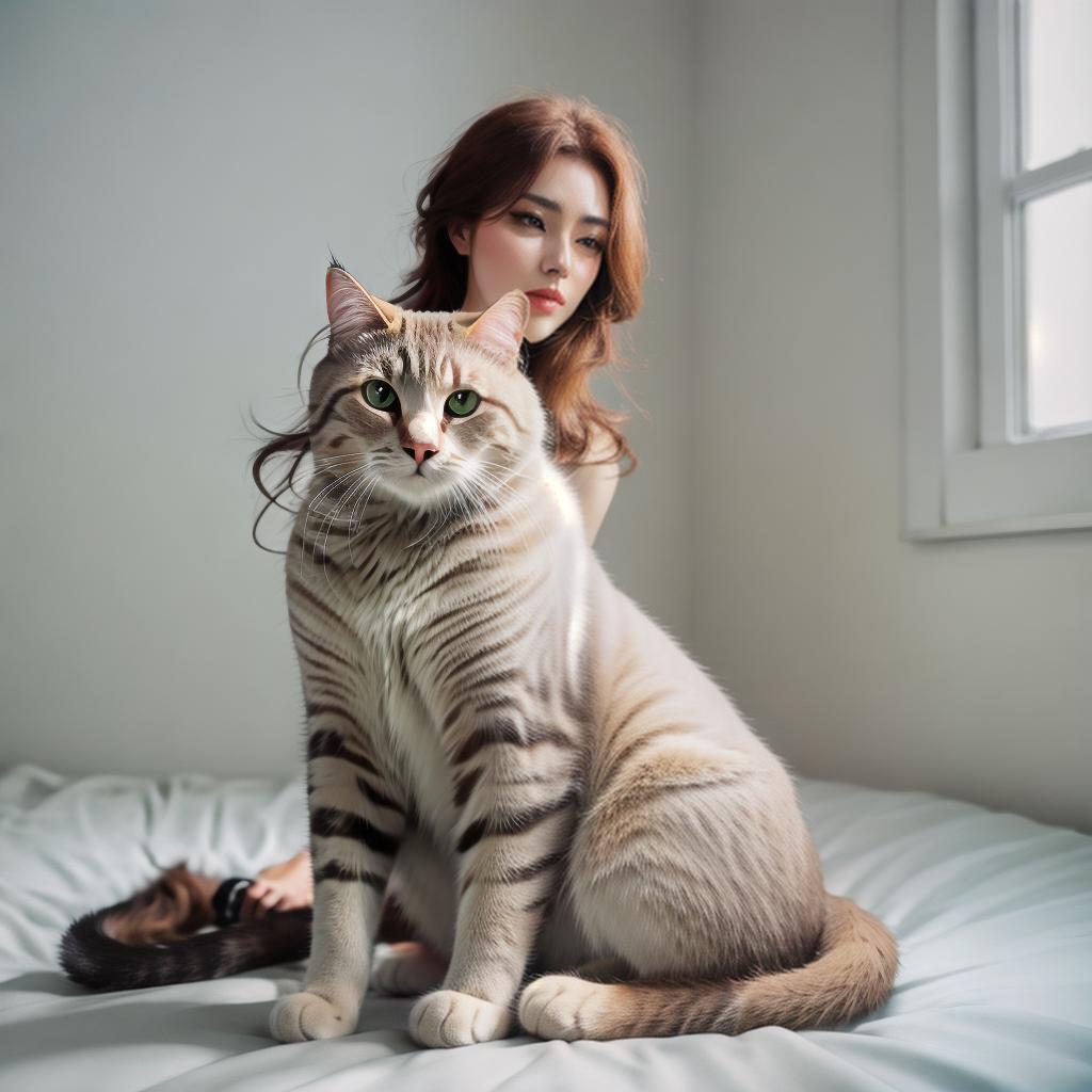  @PB_ImgGenBot Cat hyperrealistic, full body, detailed clothing, highly detailed, cinematic lighting, stunningly beautiful, intricate, sharp focus, f/1. 8, 85mm, (centered image composition), (professionally color graded), ((bright soft diffused light)), volumetric fog, trending on instagram, trending on tumblr, HDR 4K, 8K