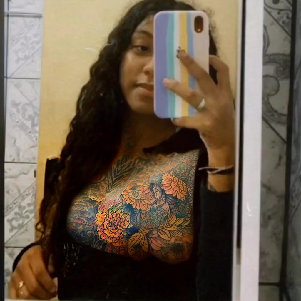  woman tattooedgirl, <lora:tattooed girl lora:1.0>, hyperrealistic <lora:detail tweaker lora:1.0>, (detailed skin), highly detailed, epiCRealism