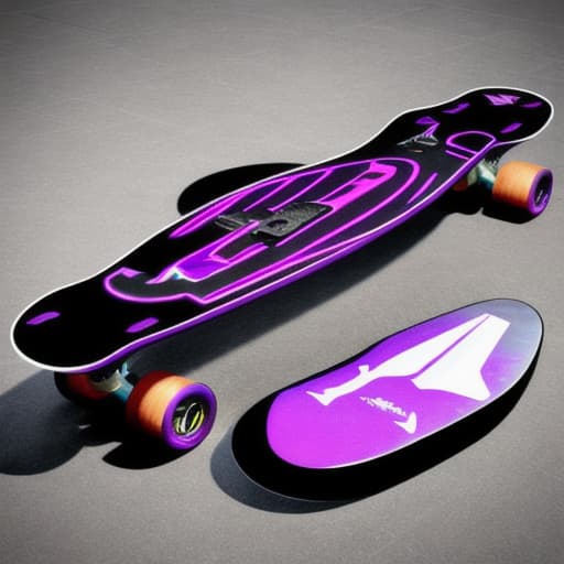  skateboard that turns into a gun purple & black jet fueled futuristic skateboard cyber skateboard