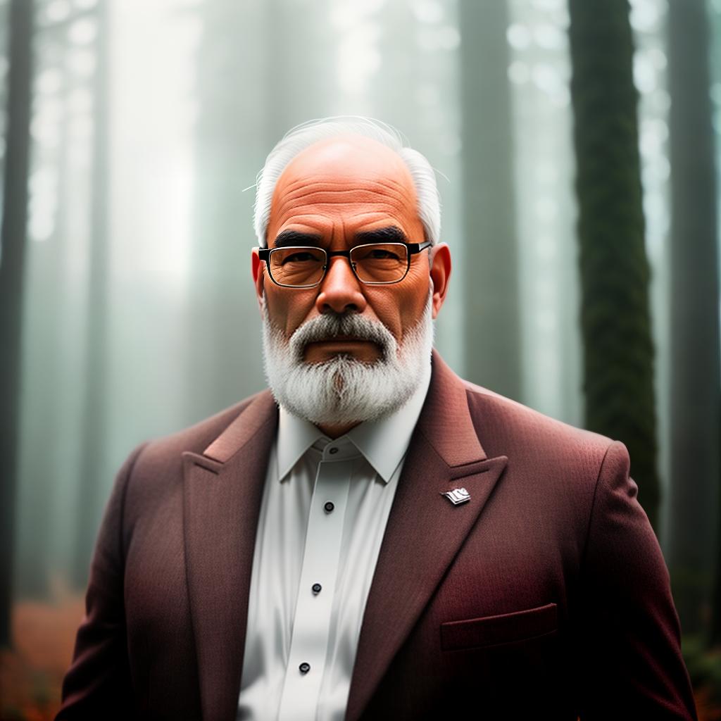  Grandfather pine hyperrealistic, full body, detailed clothing, highly detailed, cinematic lighting, stunningly beautiful, intricate, sharp focus, f/1. 8, 85mm, (centered image composition), (professionally color graded), ((bright soft diffused light)), volumetric fog, trending on instagram, trending on tumblr, HDR 4K, 8K