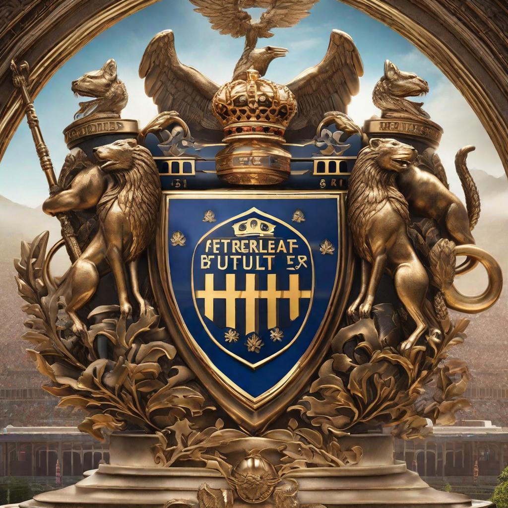  Escudo de um time de futebol chamado Boa Sorte F.C hyperrealistic, full body, detailed clothing, highly detailed, cinematic lighting, stunningly beautiful, intricate, sharp focus, f/1. 8, 85mm, (centered image composition), (professionally color graded), ((bright soft diffused light)), volumetric fog, trending on instagram, trending on tumblr, HDR 4K, 8K